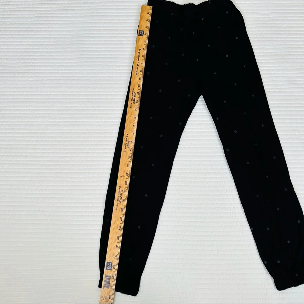 Gap Kids Girls Knit 2pc Matching Set Top Balloon Sleeve Jogger Pant Stars Black